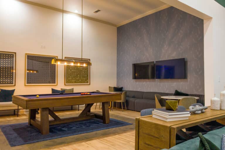 Legacy Estates at Frisco Apartments billiards room.